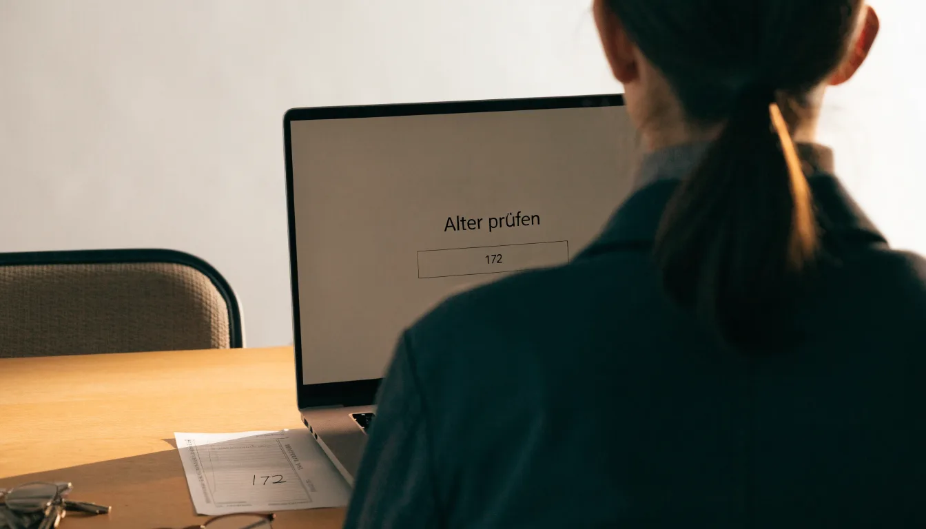 Ein Smartphone liegt mit dunklem Display auf einem Schreibtisch neben einem Schlüsselbund und einer Brille.